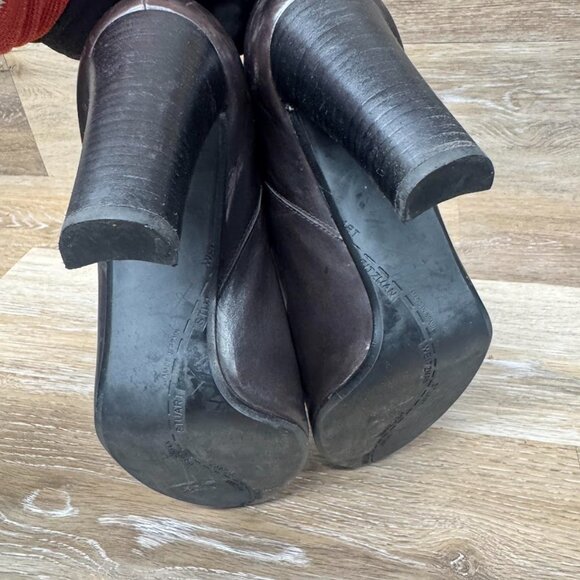 Stuart Weitzman Brown Ankle Boots Women's Size 9 - Picture 4 of 7